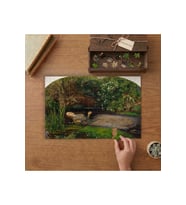John Everett Millais Ophelia Tasarımı 240 parça Ahşap Puzzle Ahşap Kutuda MP00165