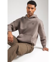 Nike Air Jordan Brooklyn Oversize Mens Sweatshirt Bol Kesim Kapüşonlu Erkek Sweatshirt Kahverengi
