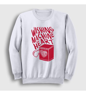 Presmono Unisex Beyaz Washing Machine Heart Mitski Sweatshirt 545793tt (Beyaz)