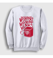 Presmono Unisex Beyaz Washing Machine Heart Mitski Sweatshirt 545793tt (Beyaz)