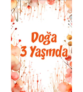 Balonlar Temalı Doğum Günü Afişi 70x100 cm