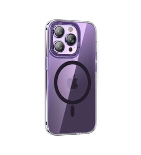 Lexroo iPhone 14 Pro Kılıf M-safe Şarj Özellikli Sert PC Fuya Kılıf - Derin Mor