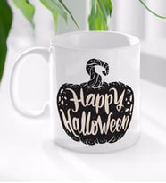 BK Gift Happy Halloween Tasarımlı Beyaz Kupa Bardak-9