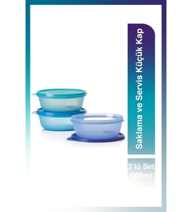 Tupperware Gıda Saklama Ve Küçük Servis Kapları 3'Lü Set 600 Ml