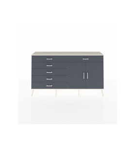 Arges Konsol Tek Raflı 6 Çekmeceli 2 Kapaklı 176x30x99 Aytaşı-Antrasit