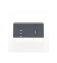 Arges Konsol Tek Raflı 6 Çekmeceli 2 Kapaklı 176x30x99 Aytaşı-Antrasit