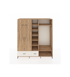 Kronos Dolap 12 Raflı 2 Çekmeceli 2 Askılı 220x59x243 Çam-Çam/Aytaşı