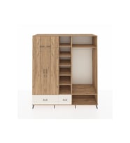 Kronos Dolap 12 Raflı 2 Çekmeceli 2 Askılı 220x59x243 Çam-Çam/Aytaşı
