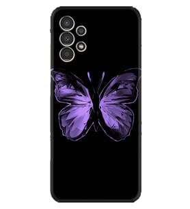 Samsung Galaxy M14 Kılıf Resimli Desenli Silikon Platinium Series Black Butterfly 1879