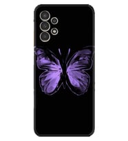 Samsung Galaxy M14 Kılıf Resimli Desenli Silikon Platinium Series Black Butterfly 1879