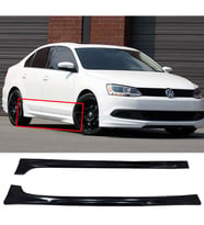 Vw Jetta Mk6 R Line Yan Marşpiyel Seti Mat Siyah Plastik 2 Adet 2010-2018