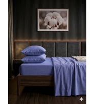 Faralya Life %100 Pamuk Çift Kişilik Çarşaf Takımı - 240x260 cm  Lastiksiz Çarşaf + 2 Adet 50*70 Yastık Kılıfı