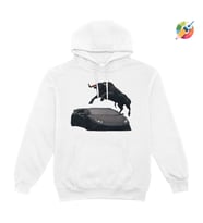 Özel Baskılı Kapşonlu Sweatshirt (Beyaz)