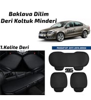 Volkswagen Passat B7 2011-2014 Arası Siyah Deri Oto Koltuk Minderi