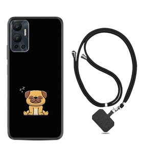 Infınix Hot 12 Kılıf Resimli Boyun Askılı İpli Desenli Silikon Series Uyuyan Köpek 1875