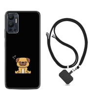 Infınix Hot 12 Kılıf Resimli Boyun Askılı İpli Desenli Silikon Series Uyuyan Köpek 1875