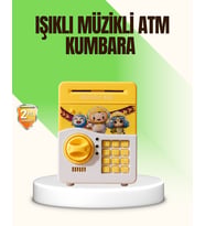 Sarı Elektronik Şifreli Atm Görünümlü Çocuk Kumbarası