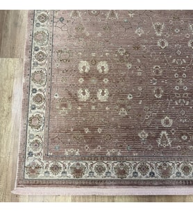Hoom Rugs Silver 4134 Krem Mürdüm Saçaklı Salon Halısı