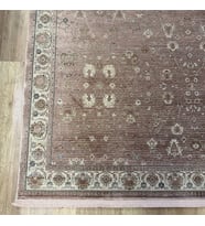 Hoom Rugs Silver 4134 Krem Mürdüm Saçaklı Salon Halısı