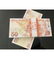 YENİ 100 ADET 50 TL GEÇERSİZ EĞLENCE OYUN ŞAKA  DÜĞÜN PARASI