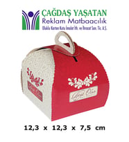 2 Kişilik Yaş Pasta Turta Kutusu 200 Adet - 011