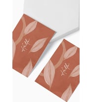 No1 25'li Floral Seri Hediye Not Kartı (Kiremit)