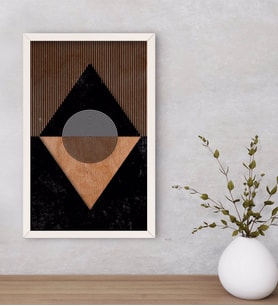 BK Home Modern Art Dekoratif Ahşap Beyaz Çerçeveli Tablo-9