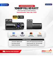 TECHSMART Araç İçi Kamera 1080P Gece Görüşlü İç Kabin Kamera Araç İçi Güvenlik Mini Kamera