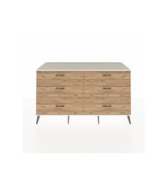 Kronos Konsol 6 Çekmeceli  176x59x99 Antrasit-Aytaşı/Çam