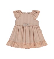 Civil Baby Fiyonk Nakış 6-18 Ay Elbise - Pembe