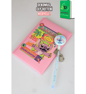 x Dekomus Lisanslı Yeni Sezon Lisanslı Lilo&Stitch Unleash Lock Journal Kilitli Hatıra Defteri Ve Labirent Figürlü Geçmeli Kalem Seti