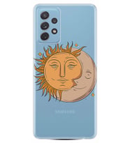 Kılıfland Samsung Galaxy A52 Kılıf Silikon Resimli Kapak Moon And Sun Stok 598