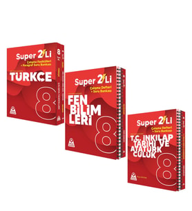 Örnek Akademi 8.Sınıf Süper İkili Türkçe Fen ve İnkılap Seti 3 Kitap