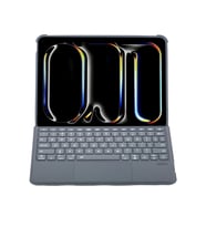 Pilelistore   T5504D iPad Pro 11 (2024) Kılıf Palermo Ledli Klavyeli Standlı Tablet Kılıfı - Siyah