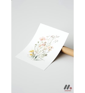Kır Çiçekleri Suluboya, Çerçevesiz Yüksek Kalite Duvar Afişi - Ev Dekorasyonu