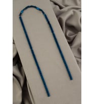 Hematit Doğal Taş Parlak Mavi Rondela Kesim 2x4mm Dizi [AA]