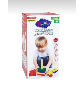 Dikdörtgen Renkli Kule 10 Parça Eğitici Sağlıklı Ve Eğlenceli (Çok Renkli)
