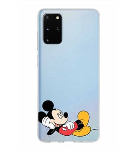 Samsung Galaxy S20 Plus Kapak Mickey Mouse Tasarımlı Şeffaf Silikon Kılıf