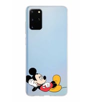 Samsung Galaxy S20 Plus Kapak Mickey Mouse Tasarımlı Şeffaf Silikon Kılıf