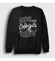 Presmono Unisex Siyah Band Müzik Minor Threat Sweatshirt 536290tt