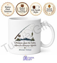 Olta Tutkunu Baba Yazılı Kupa Bardak Babalar Günü Özel Hediye Balıkçı Baba