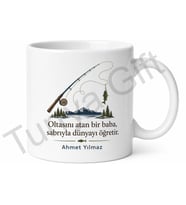 Olta Tutkunu Baba Yazılı Kupa Bardak Babalar Günü Özel Hediye Balıkçı Baba