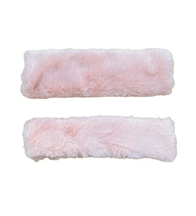 Peluş Seyahat Emniyet Kemer Pedi Kılıfı 2'li Pudra Pembe