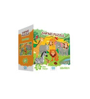 Ca Games 24 Parça Safari Yer Puzzle 5232, Çocuklar İçin Hayvanlı Yer Puzzle