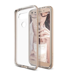 Verus G5 ile Uyumlu Crystal Bumper Kılıf Shine Gold