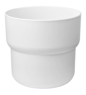 Plastik Saksı, Beyaz, 24 cm