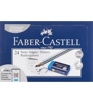 Faber-Castell Sınav Silgisi, 24’Lü, Mavi Renk, Kurşun Kalem İzlerini Kolayca Silen, Doğa Dostu Ve Ku (Standart)