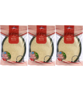 Derma Naturel Örme Banyo Yüz Lifi (15*24CM) MS-02 (3 Lü Set)