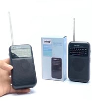 NNS NS-8138 FM AM SW 3 Bandlı El Tipi Taşınabilir Cep Radyosu Pilli Radyo (Siyah)