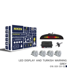 Park sensörü led ekranlı-türkçe sesli gri Tüm modellere uyumlu Niken (Beyaz)